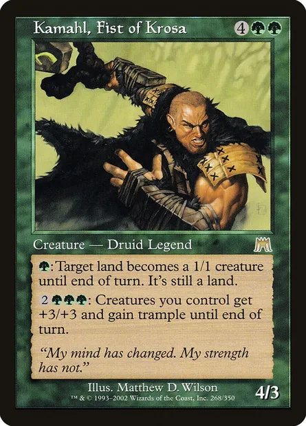 Kamahl, la Poigne de la Krosia, carte Magic ONS 268 — extension Carnage