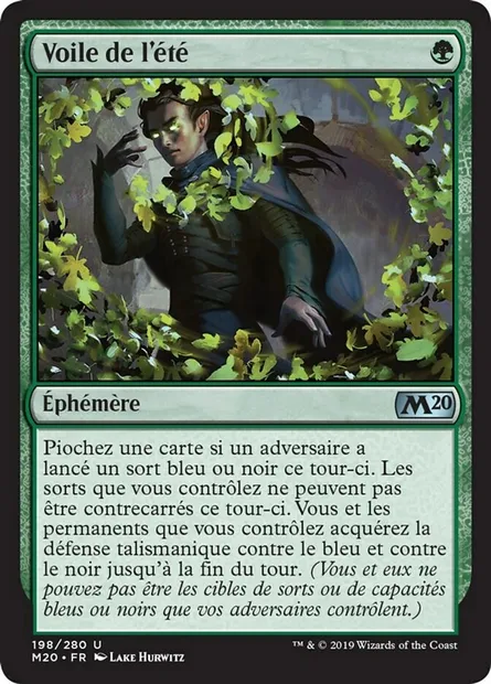 Voile de l'été, carte Magic M20 198 — extension Core Set 2020