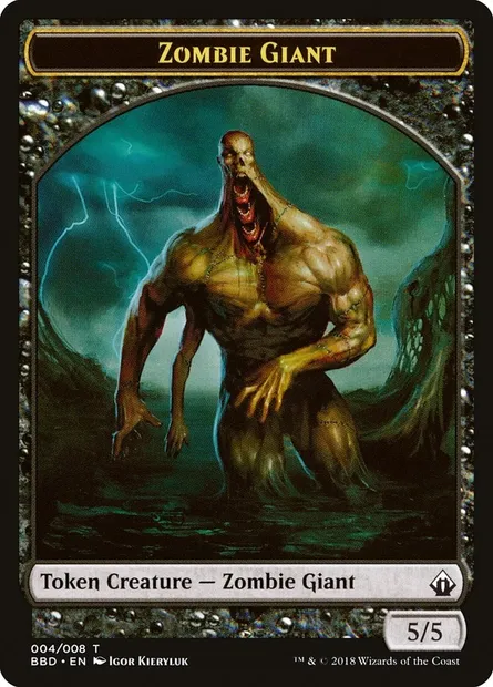 Zombie Giant, carte Magic TBBD 4 — extension Battlebond Tokens