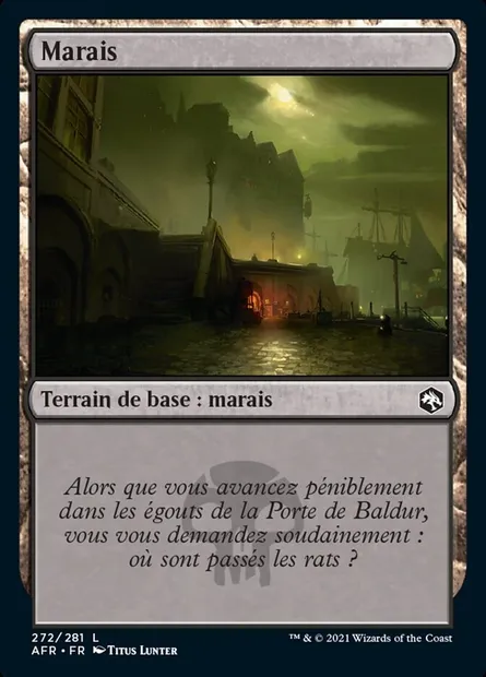 Marais, carte Magic AFR 272 — extension Forgotten Realms: Aventures dans les Royaumes Oubliés