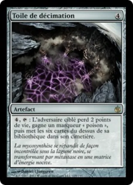Toile de décimation, carte Magic MBS 105 — extension Mirrodin assiégé