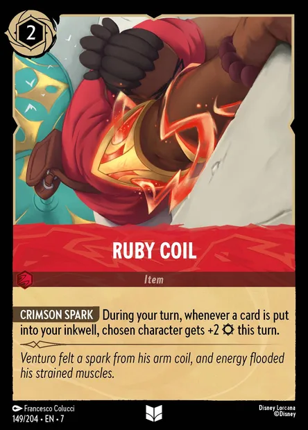 Ruby Coil, Disney Lorcana card CH7-149 — Archazia's Island set