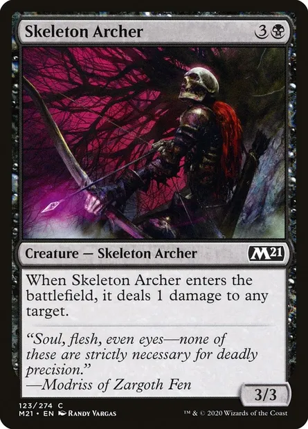 Skeleton Archer, Magic card M21 123 — Core Set 2021 set