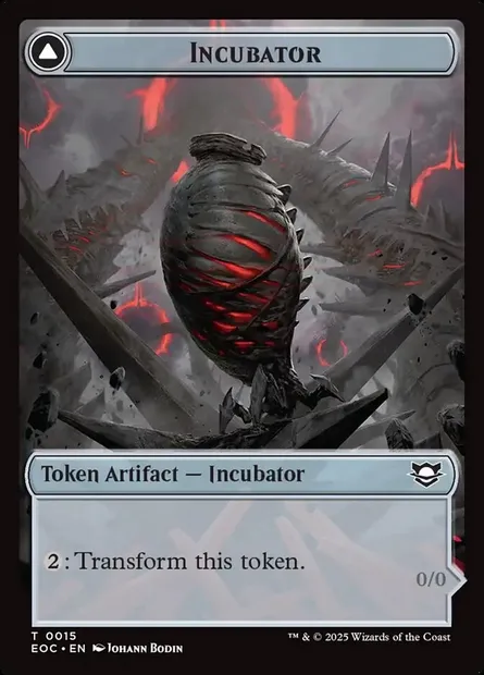 Incubator // Phyrexian, Magic card TEOC 15 — Edge of Eternities Commander Tokens set