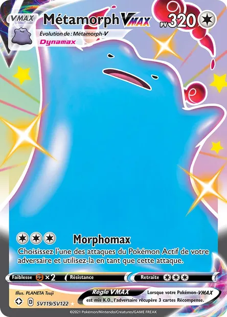 Métamorph VMAX, carte Pokémon SHF SV119 — extension Destinées Radieuses