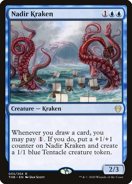 Nadir Kraken, Magic card THB 55 — Theros Beyond Death set