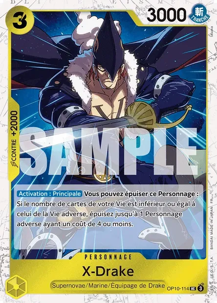 X-Drake, carte One Piece OP10-114 — extension SANG ROYAL