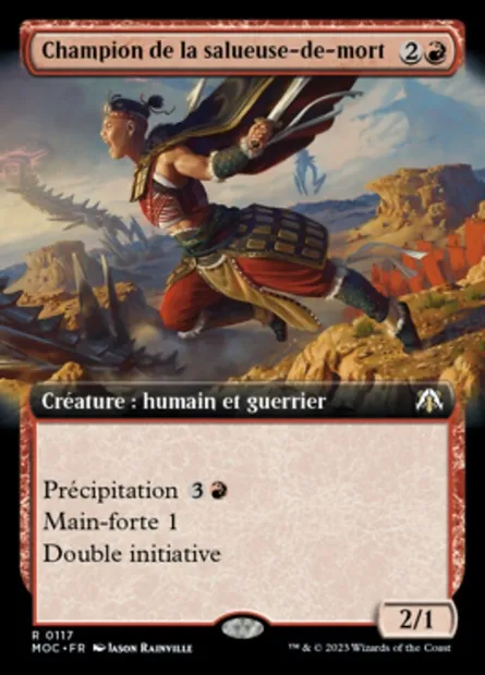 Champion de la salueuse-de-mort, carte Magic MOC 117 — extension March of the Machine Commander
