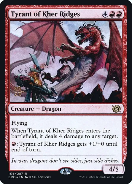 Tyrant of Kher Ridges, Magic card PBRO 154s — The Brothers' War Promos set