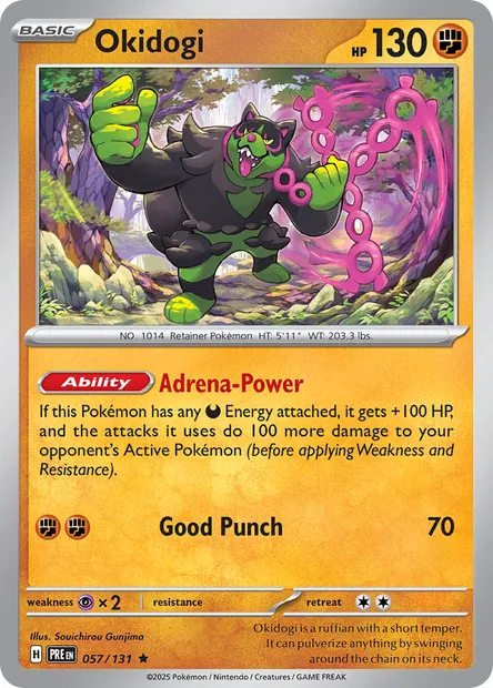 Okidogi, Pokémon card PRE 057 — Prismatic Evolutions set