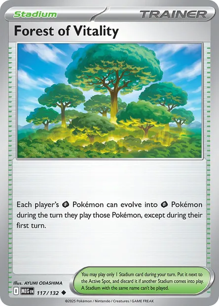 Forest of Vitality, Pokémon card MEG 117 — Mega Evolution set