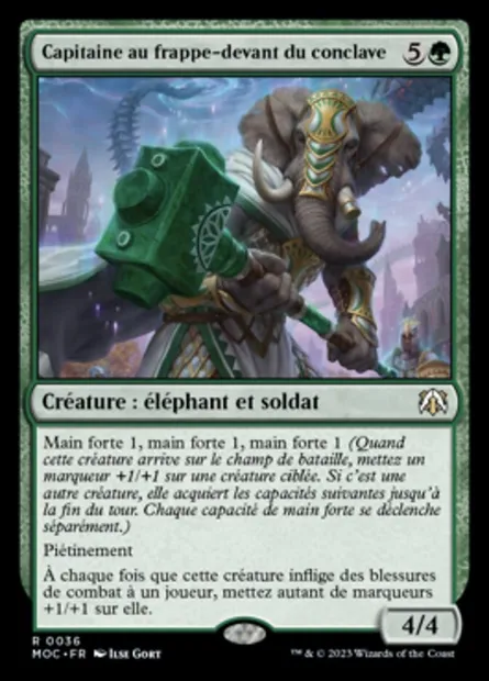 Capitaine au frappe-devant du conclave, carte Magic MOC 36 — extension March of the Machine Commander