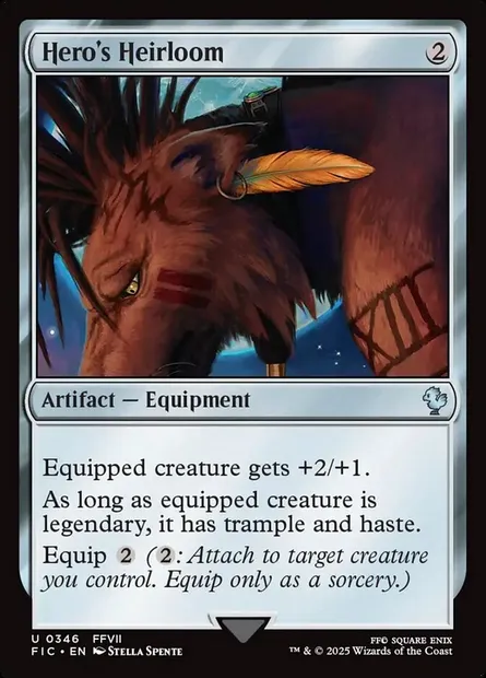 Hero's Heirloom, Magic card FIC 346 — Final Fantasy Commander set