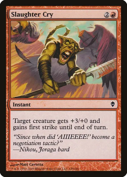 Slaughter Cry, Magic card ZEN 149 — Zendikar set