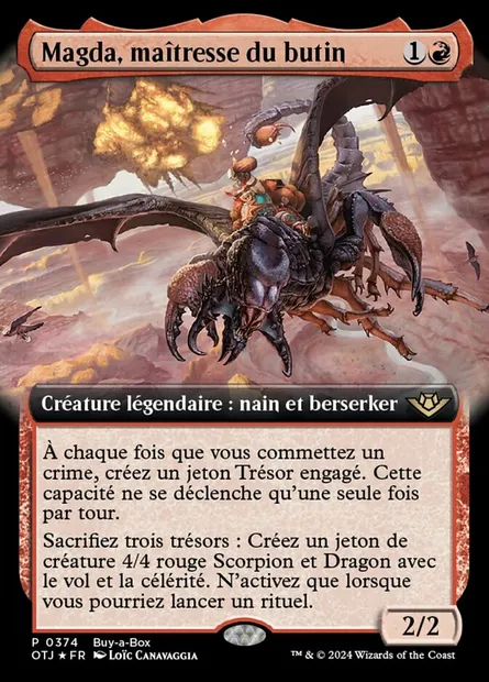 Magda, maîtresse du butin, carte Magic OTJ 374 — extension Outlaws of Thunder Junction