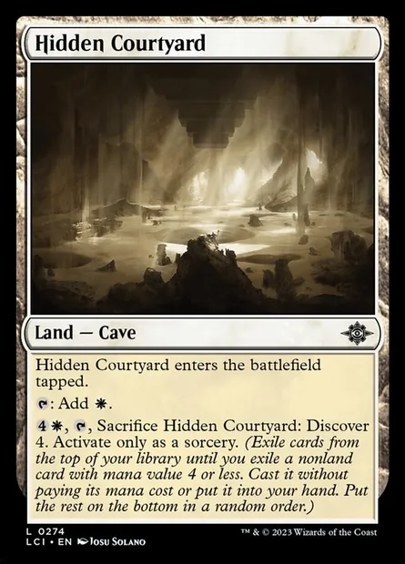 Hidden Courtyard, Magic card LCI 274 — The Lost Caverns of Ixalan set