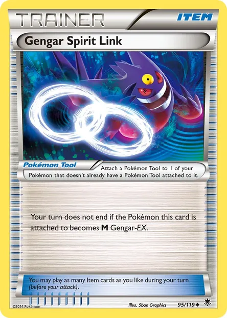 Gengar Spirit Link, Pokémon card PHF 95 — Phantom Forces set
