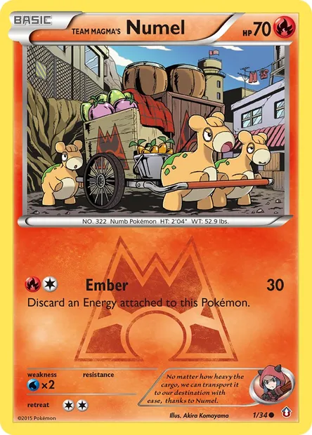 Team Magma's Numel, Pokémon card DCR 1 — Double Crisis set