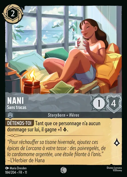 Nani - Sans tracas, carte Disney Lorcana CH11-184 — extension Givresort