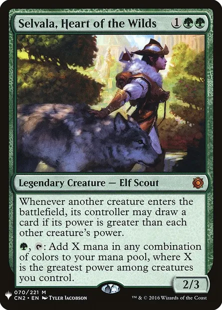Selvala, cœur des terres sauvages, carte Magic PLST CN2-70 — extension The List