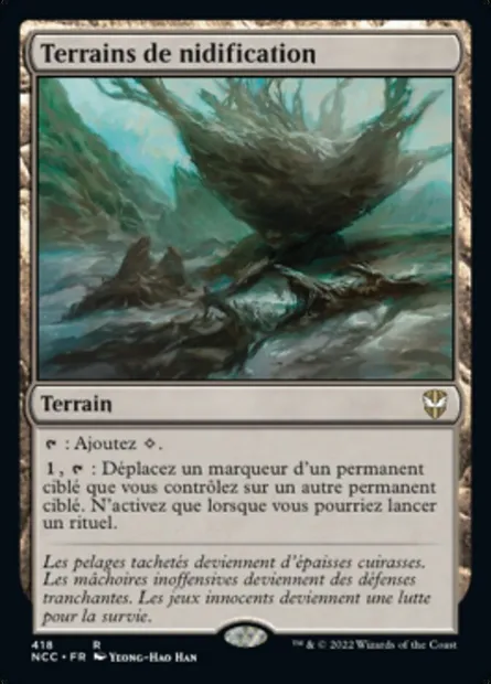 Terrains de nidification, carte Magic NCC 418 — extension New Capenna Commander