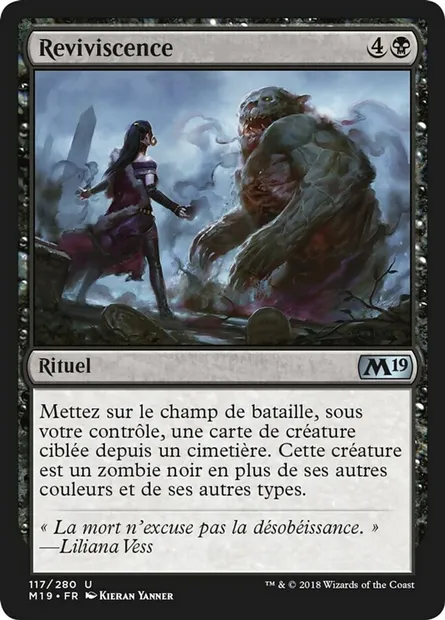 Reviviscence, carte Magic M19 117 — extension Core Set 2019