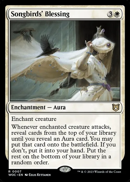 Songbirds' Blessing, Magic card WOC 7 — Wilds of Eldraine Commander set