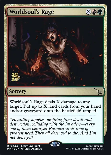 Worldsoul's Rage, Magic card PMKM 244s — Murders at Karlov Manor Promos set