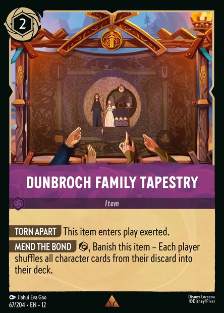 DunBroch Family Tapestry, Disney Lorcana card CH12-067 — Wilds Unknown set
