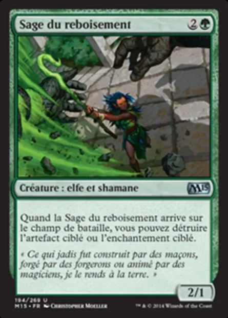 Sage du reboisement, carte Magic M15 194 — extension Magic 2015