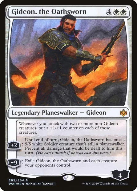 Gideon, the Oathsworn, Magic card WAR 265 — War of the Spark set