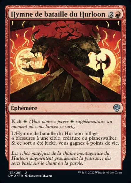 Hymne de bataille du Hurloon, carte Magic DMU 131 — extension Dominaria Uni