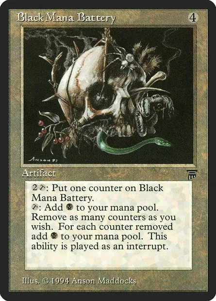 Black Mana Battery, Magic card LEG 274 — Legends set