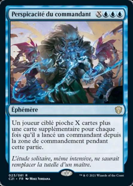 Perspicacité du commandant, carte Magic C21 23 — extension Commander 2021