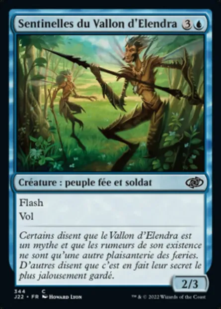 Sentinelles du Vallon d'Elendra, carte Magic J22 344 — extension Jumpstart 2022