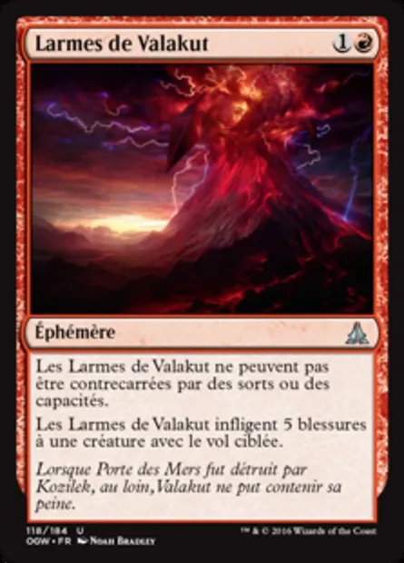 Larmes de Valakut, carte Magic OGW 118 — extension Le serment des Sentinelles