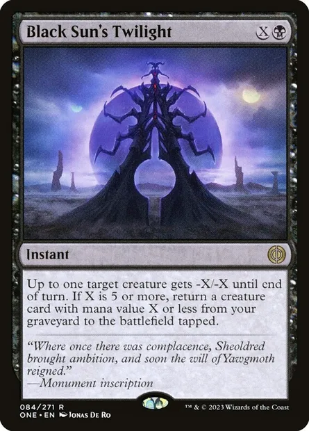 Black Sun's Twilight, Magic card ONE 84 — Phyrexia: All Will Be One set