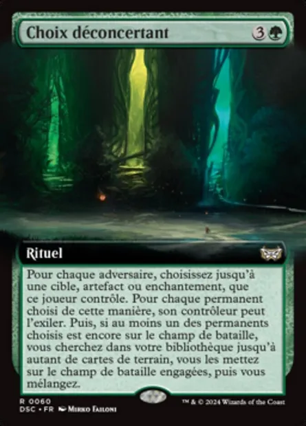 Choix déconcertant, carte Magic DSC 60 — extension Duskmourn: House of Horror Commander