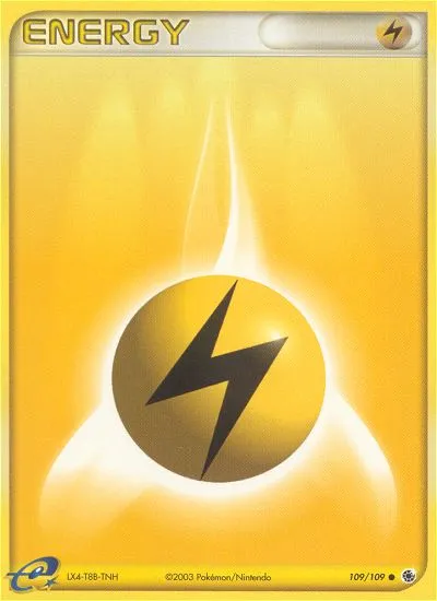 Lightning Energy, Pokémon card RS 109 — Ruby & Sapphire set