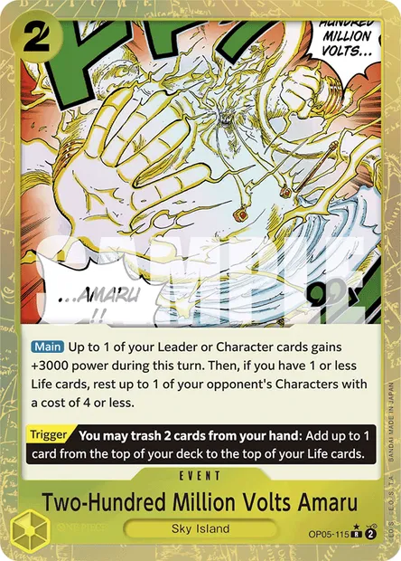 Two-Hundred Million Volts Amaru, One Piece card OP05-115 — AWAKENING OF THE NEW ERA set