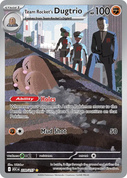 Team Rocket's Dugtrio, Pokémon card ASC 239 — Ascended Heroes set