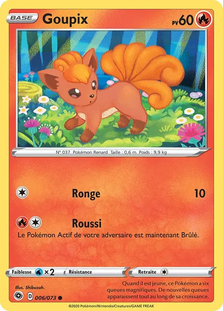 Goupix, carte Pokémon CPA 6 — extension La Voie du Maître