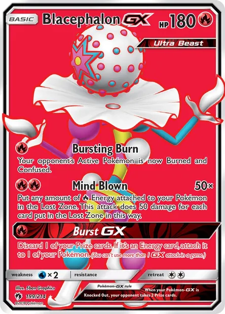 Blacephalon GX, Pokémon card LOT 199 — Lost Thunder set