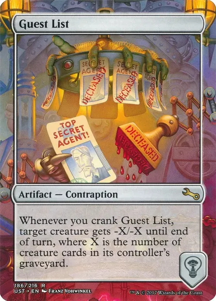 Guest List, Magic card UST 186 — Unstable set