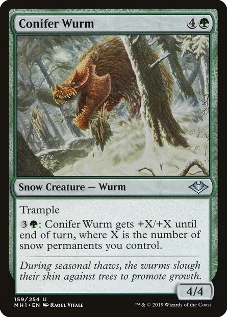 Conifer Wurm, Magic card MH1 159 — Modern Horizons set