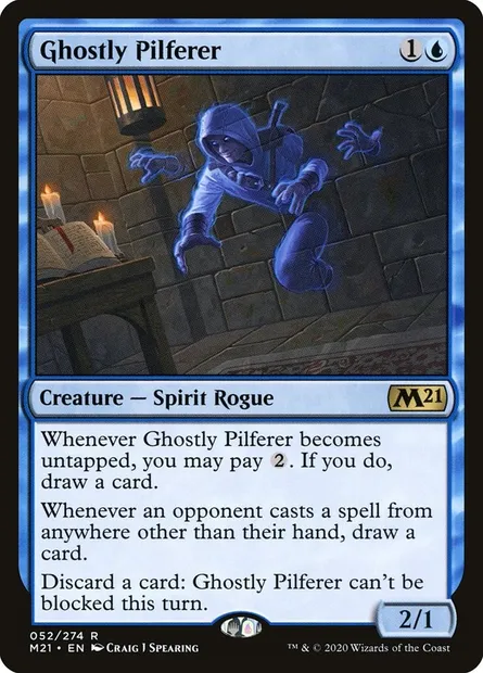 Ghostly Pilferer, Magic card M21 52 — Core Set 2021 set