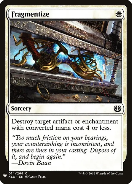 Fragmentation, carte Magic PLST KLD-14 — extension The List
