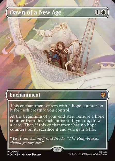 Aube d'un Nouvel Âge, carte Magic HOC 53 — extension The Hobbit Eternal