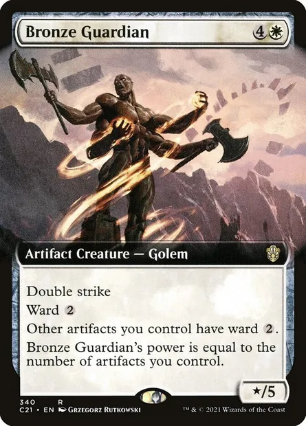 Bronze Guardian, Magic card C21 340 — Commander 2021 set