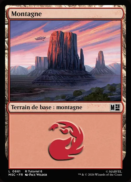 Montagne, carte Magic MSC 861 — extension Marvel Super Heroes Commander